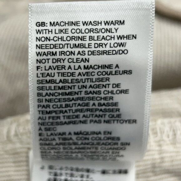 The North Face Shorts Women 6 Beige Linen Cotton Blend Striped 4" inseam Lowrise - Picture 8 of 12